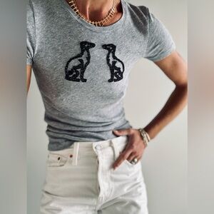 Jcrew Italian Greyhound t-shirt